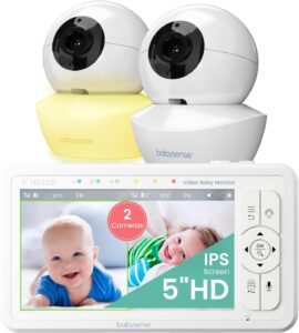 Babysense Non-WiFi 5" Split-Screen Monitor with 2 Cameras