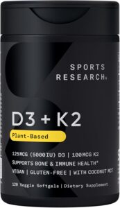 Sports Research Vitamin D3 + K2