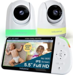 Babysense Full HD Split-Screen Monitor with 2 Cameras
