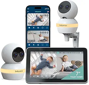Babysense 7" Smart Wi-Fi Monitor with 2 Cameras