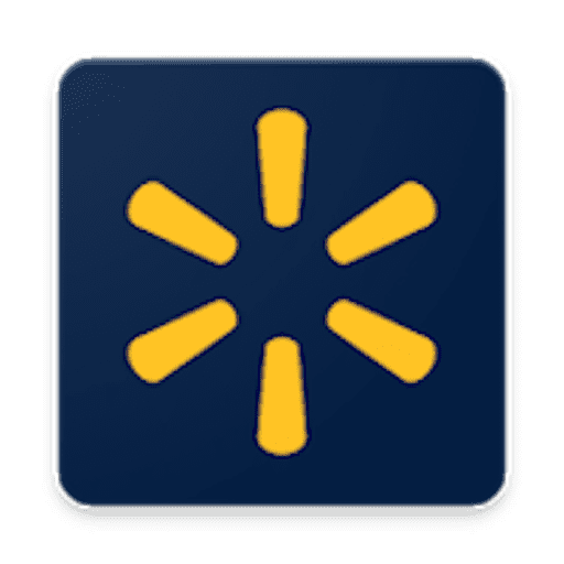 Yellow star burst logo on dark blue square background