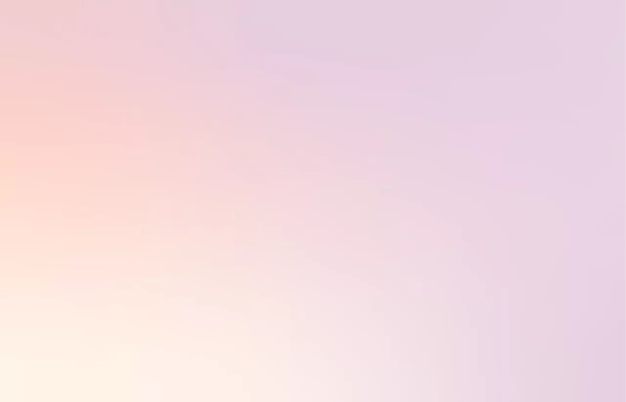 Soft gradient background transitioning from peachy beige to lavender pink